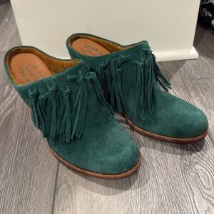 Womens Kork-Ease Wedge, 9.5, like new, Teal.